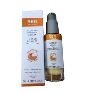 Ren Clean Skincare Glow and Protect Face Serum Vegan 1.02 fl.oz